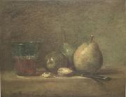 Jean Baptiste Simeon Chardin Pears Walnuts and a Glass of Wine (mk05) Spain oil painting reproduction